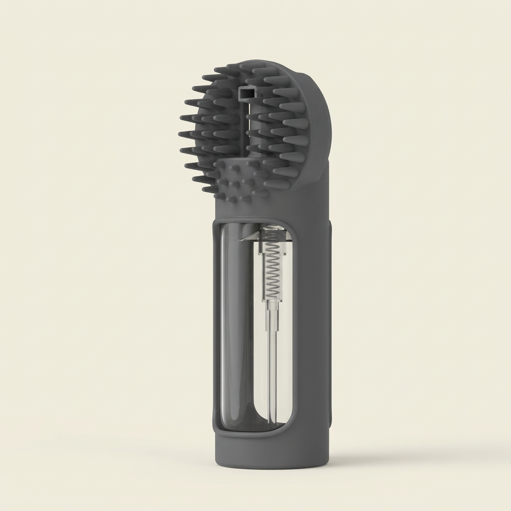 Brosse grise sur fond clair