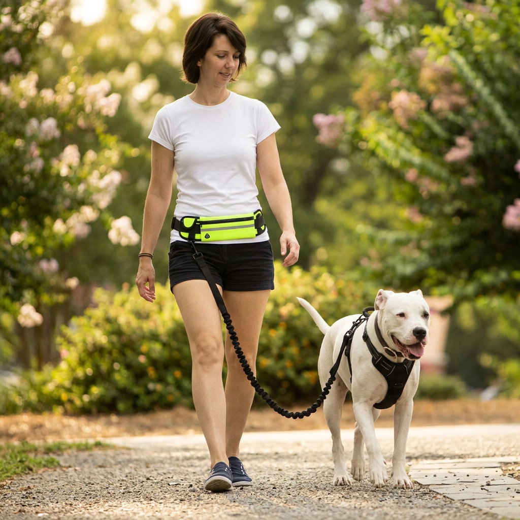 Ceinture jaune fluo en promenade